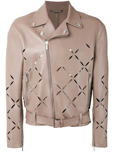 versace degradé slash biker jacket|Versace Leather Biker Jacket .